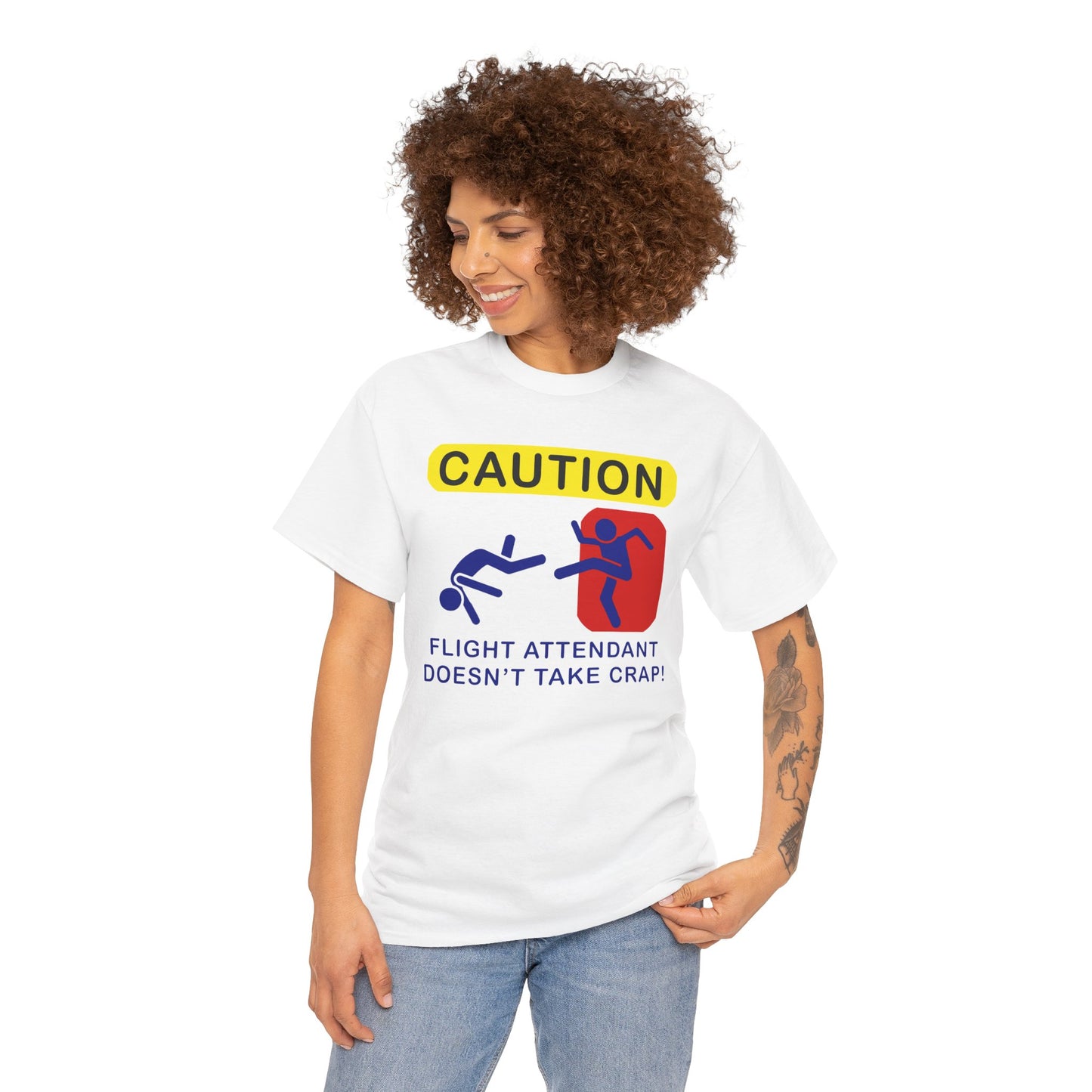 Caution - Flight Attendant Doesn't Take Crap