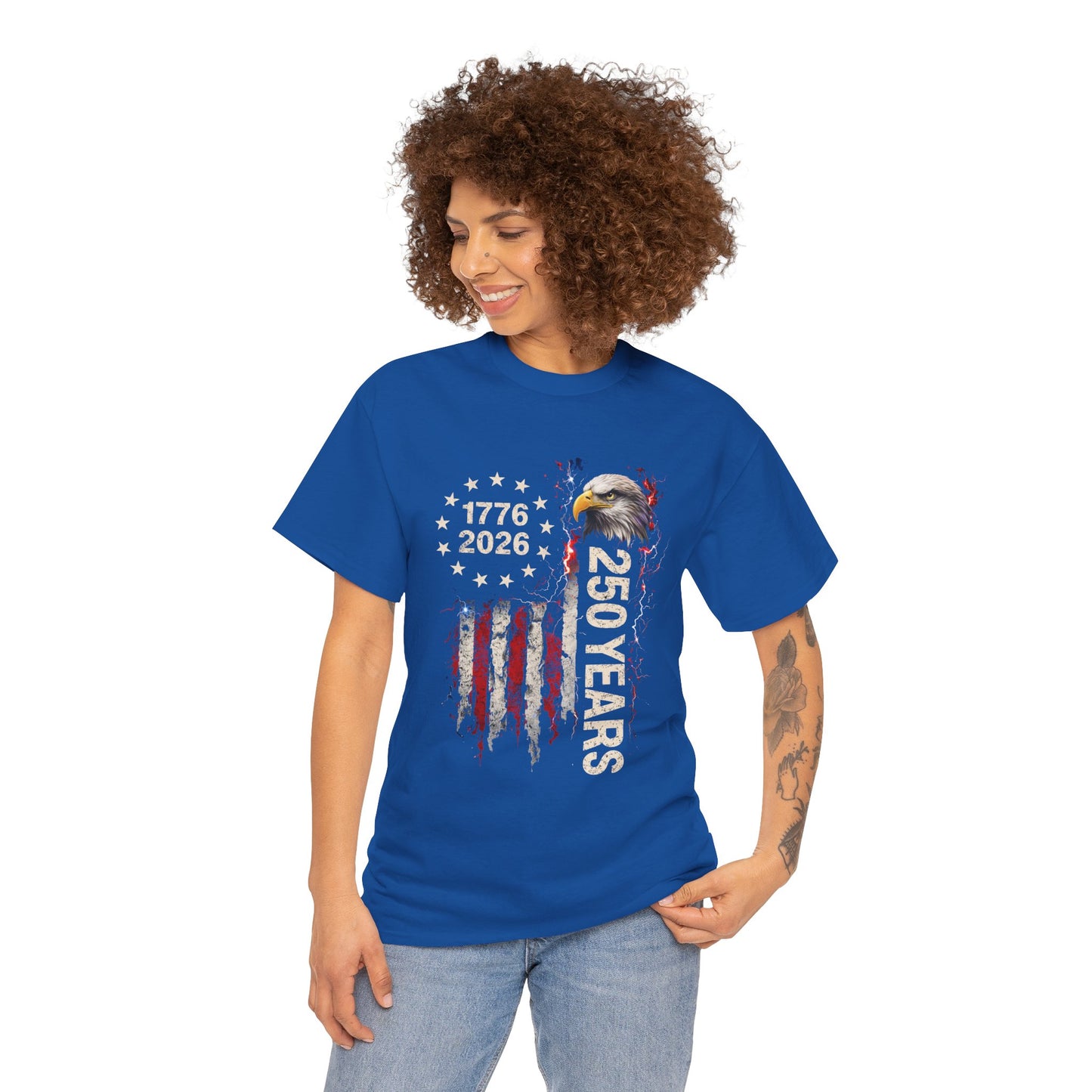 250 Years - 1776-2026 Distressed Graphic Tee Shirt