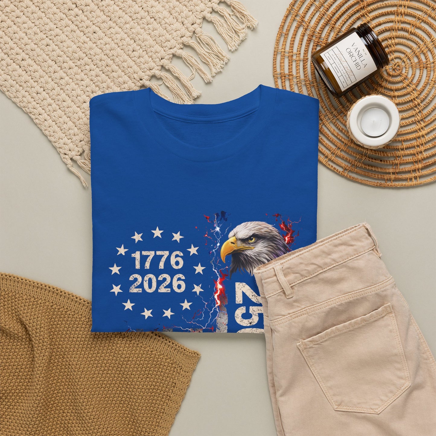 250 Years - 1776-2026 Distressed Graphic Tee Shirt