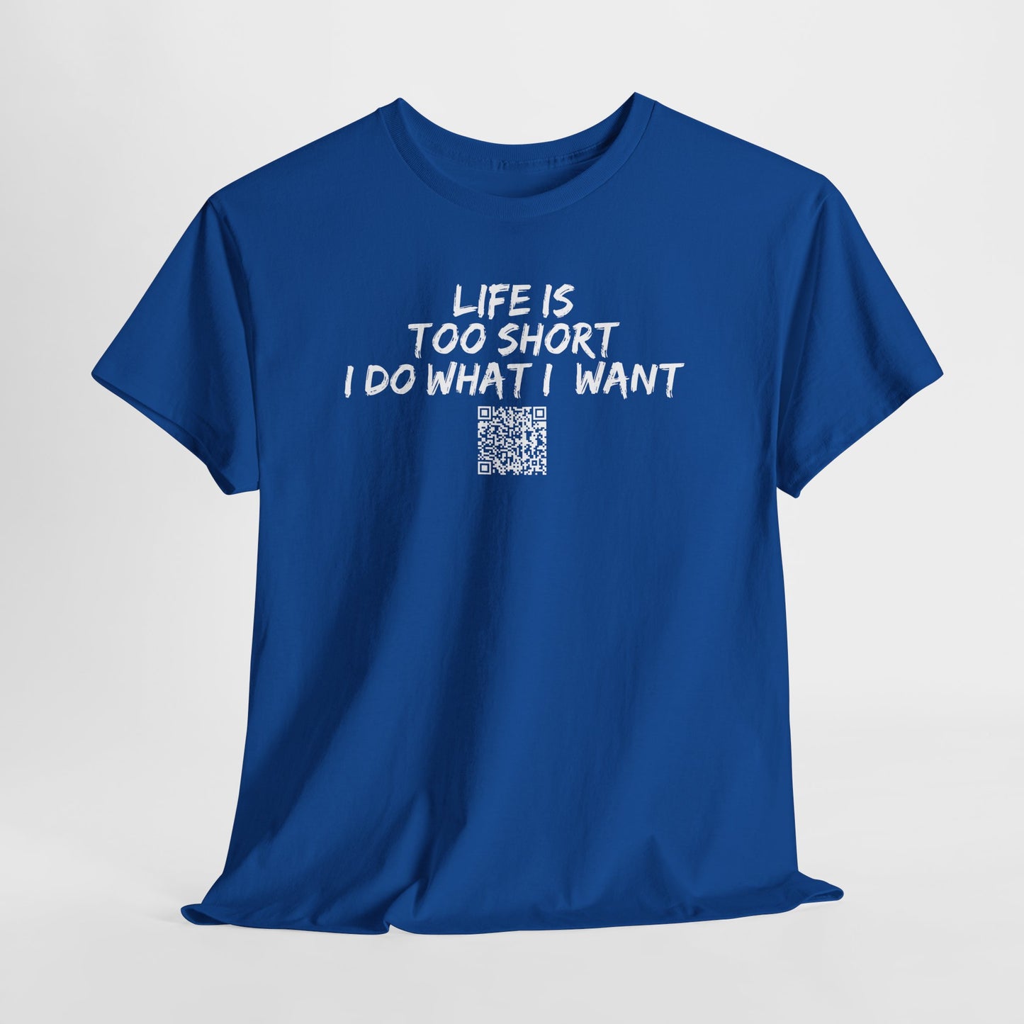 Life is Too Short - I Do What I Want - Barcode Surprise Tee Shirt - Cute Puppy