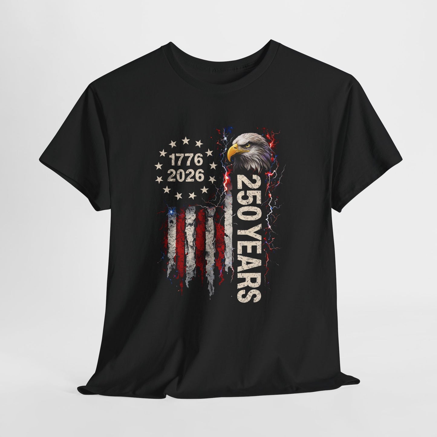 250 Years - 1776-2026 Distressed Graphic Tee Shirt