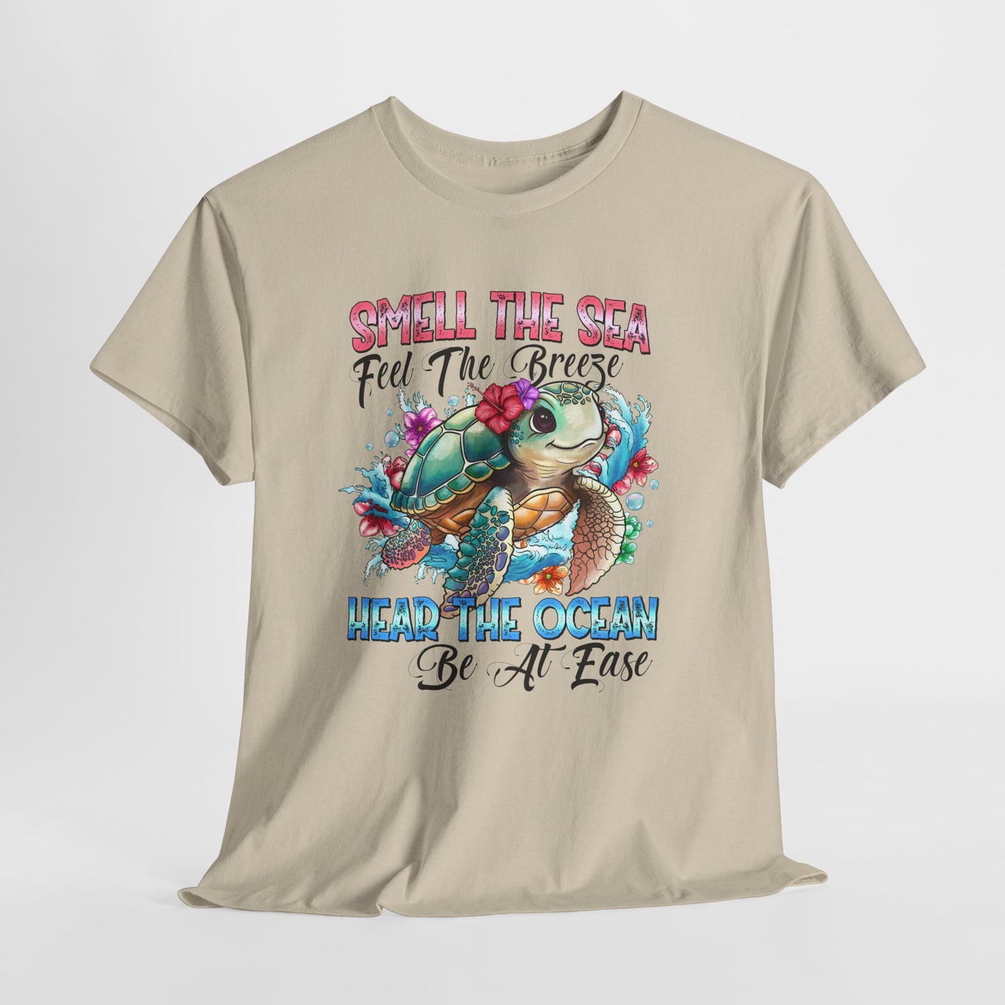Smell the Sea and Be at Ease - Tee Shirt for Cruise and Beach Lovers