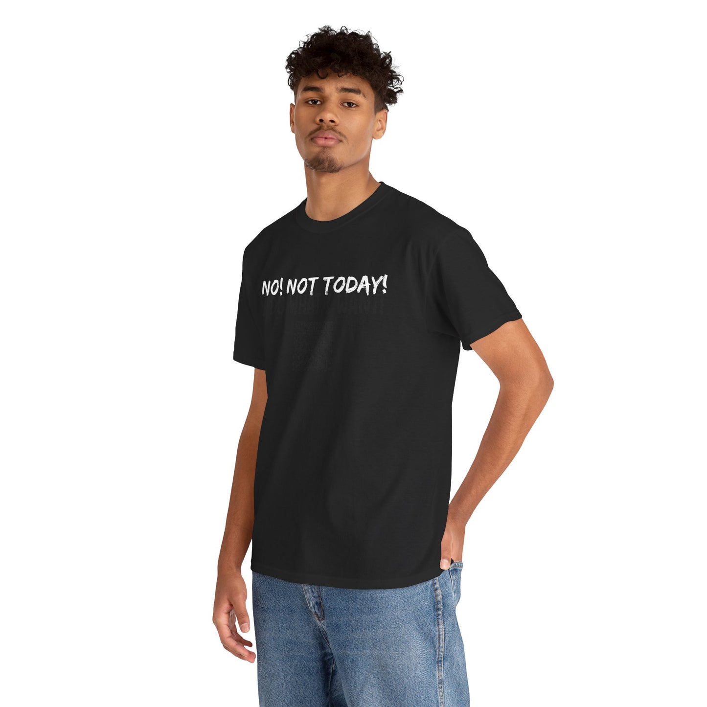 No! Not Today - I Do What I Want - Barcode Surprise Tee Shirt - Cute Kitten