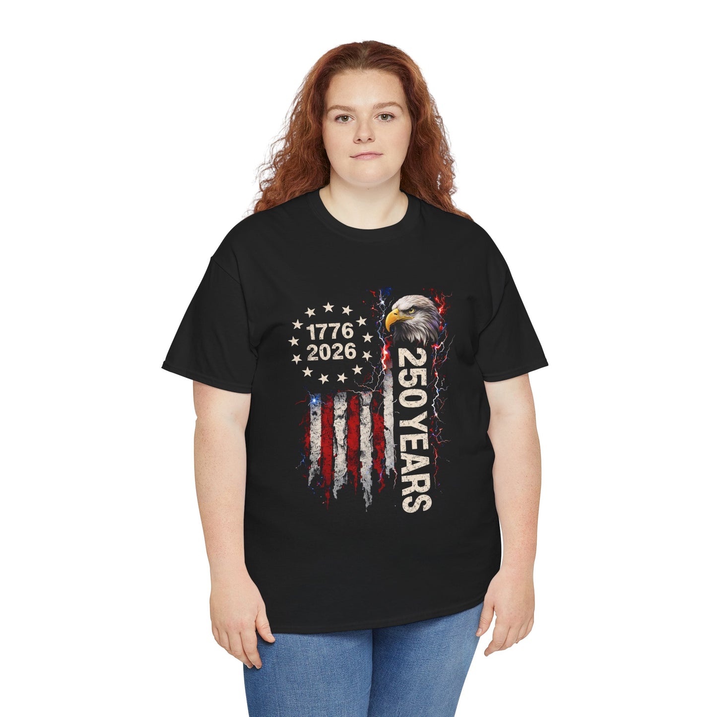 250 Years - 1776-2026 Distressed Graphic Tee Shirt