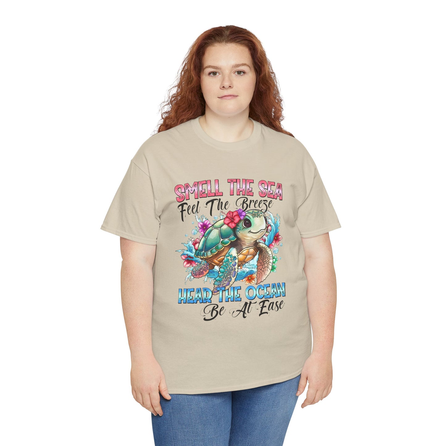 Smell the Sea and Be at Ease - Tee Shirt for Cruise and Beach Lovers