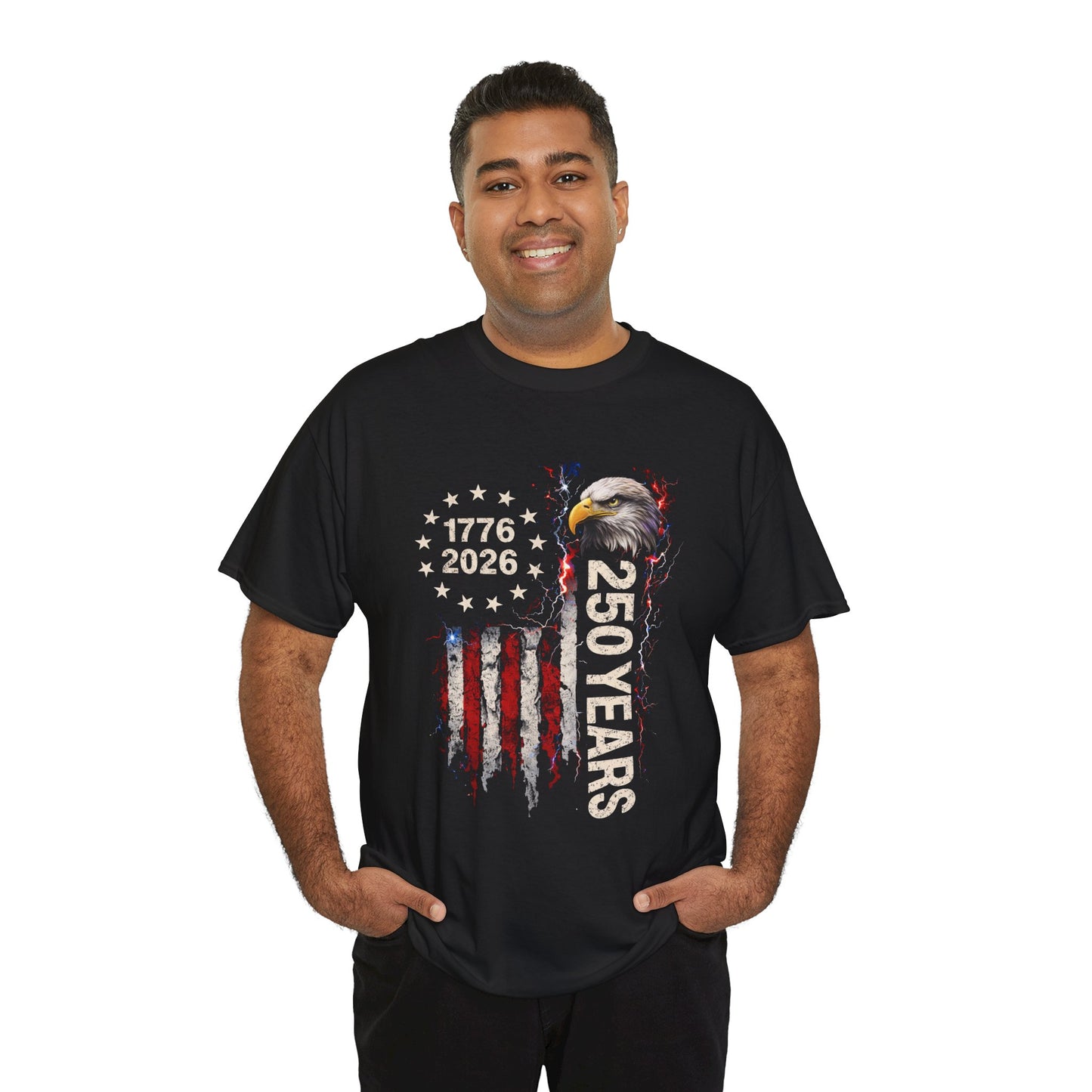 250 Years - 1776-2026 Distressed Graphic Tee Shirt